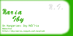 maria iby business card